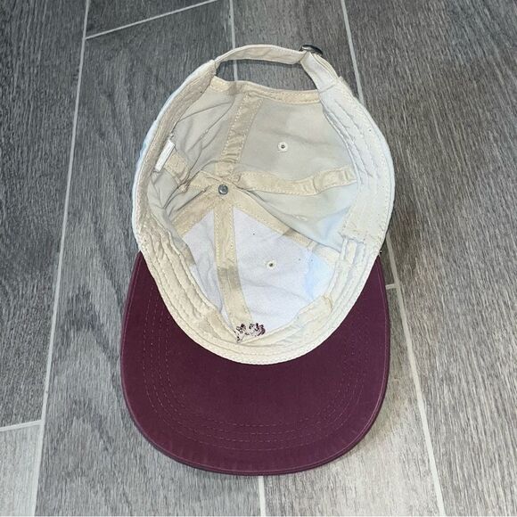 Sunset Embroidered Beige & Maroon Baseball Hat - Picture 6 of 7